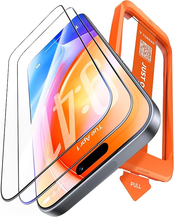 TORRAS for iPhone 17 Pro Max Screen Protector, UNBREAK TOP 9H Glass,2 Pack