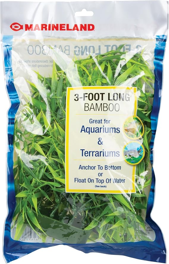 GloFish Artificial Bamboo Plant, Aquarium & Terrarium Decor, 3 ft