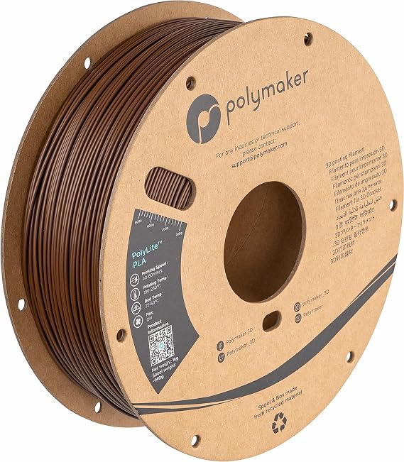 Polymaker PLA Filament 1.75mm Brown 1KG Spool, Neatly Wound