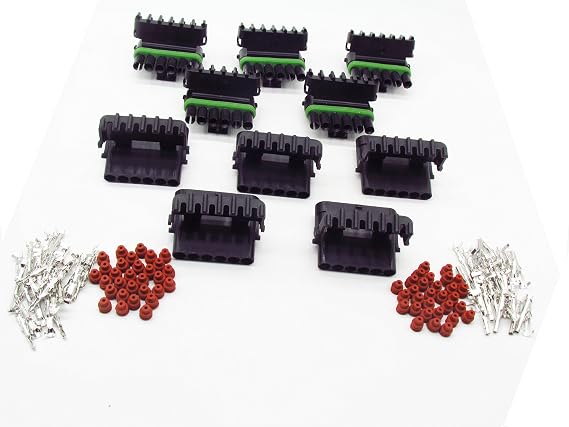 5 Sets GM Haltech MAP 6 pin way male and female Weatherpack waterproof electrical auto Connectors 12010975/12015799