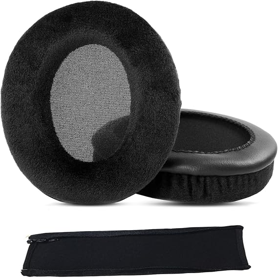 Velour Earpads and Headband Cushion Replacement for Shure SRH750DJ SRH940 SRH440 SRH240A SRH840 SRH1540 HPAEC1540 SRH1840 Headphones Ear Cushions