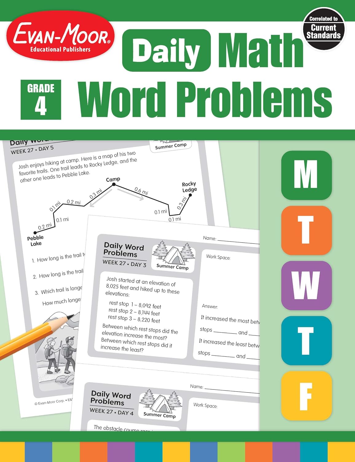 Evan-Moor Daily Word Problems, Grade 4, Homeschooling & Classroom Resource Workbook, Problem-Solving Real Life Math Skills, Reproducible Worksheet ... Graphs, Charts Daily Word Problems Math Paperback – Teachers Edition, December 29, 2020
