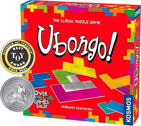 Thames & Kosmos Ubongo - Sprint to Solve The Puzzle | Family Friendly Fun Game | Highly Re-Playable | Quality Components (Made in Germany) , Orange
