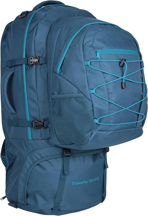 Mountain Warehouse Traveller 60L + 20L Travel Backpack Dark Tea ONE