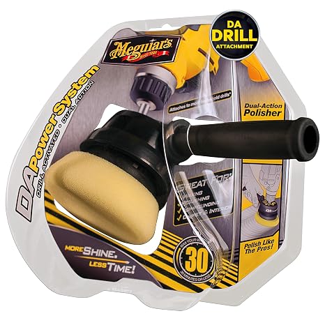 Meguiar's G3500 Dual Action Power System Tool, Boost Your Auto Care Arsenal with This Car Detailing Tool, Apply Product and Remove Imperfections, Conveniently Attaches to Most Standard Drills