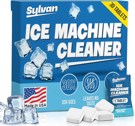 Sylvan Ice Machine Cleaner and Descaler Tablets | 30 Tabs | Made in USA