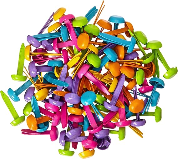 DOODLEBUG Mini Brad Multipacks 100-Pack, Bright