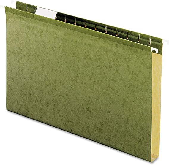 Pendaflex Extra Capacity Reinforced Hanging Folders, 1", Legal Size, Standard Green, 1/5 Cut, 25/BX (4153x1)