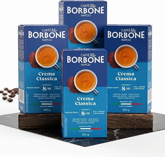 CAFFE BORBONE - Crema Classica - 250g Full Bodied And Balanced Ground Coffee
