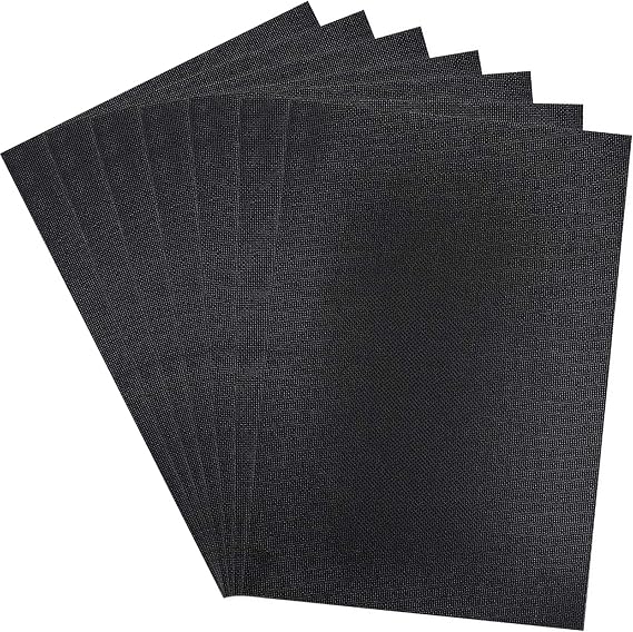 Similane 6pcs Aida Cloth 14 Count Cross Stitch Fabric,Black,12 by 18 Inch