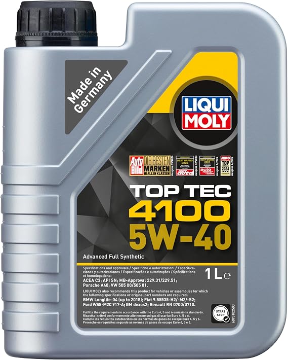 Liqui Moly Top Tec 4100 5W-40 1 Litre Otomotiv Bakım Ürünü