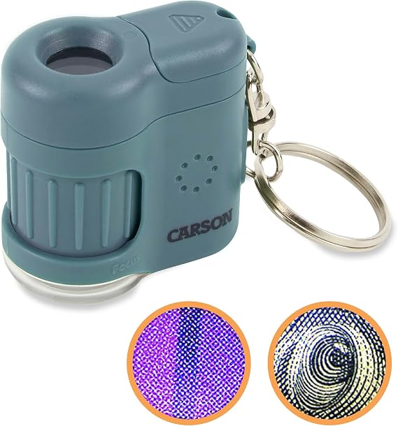 Carson MicroMini 20x LED Lighted Pocket Microscope Keychain