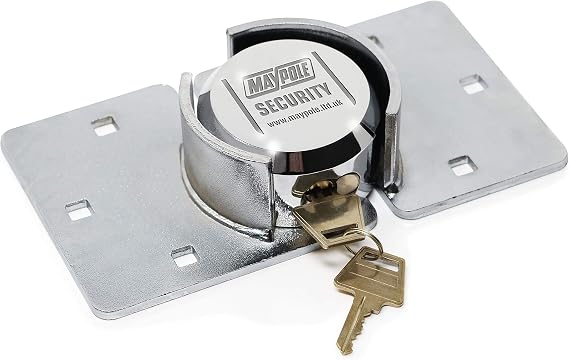 Maypole Heavy Duty Security Lock Suitable for Vans, Sheds & Garages Rust Resistant Chrome 2 kg