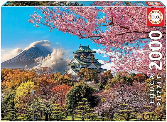 Educa - 2000 Piece Puzzle for Adults | Osaka Castle, Japan. 14 Years Old (19276)