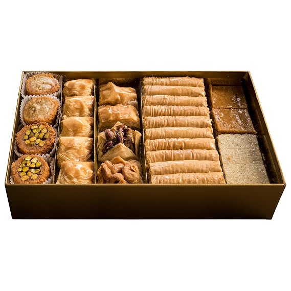 Shatila Food Products, Large Gold Box Baklawa, 56-Pieces