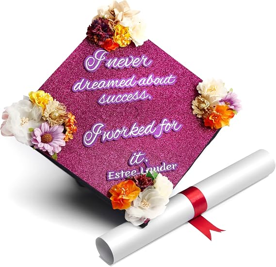 Handmade Graduation Cap Topper Graduation Gift Graduation Cap Decorations, I Never Dreamed About Success