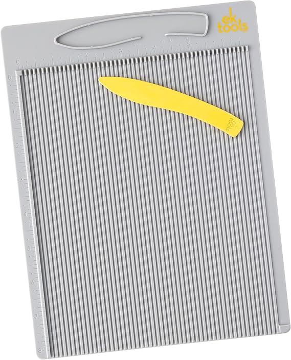 EK Tools Mini Scoring Board, 7.5"x9.75", with Bone Folder, Scoreboard for Paper Crafting, Make Envelopes, Cards, Precision Photos, and More