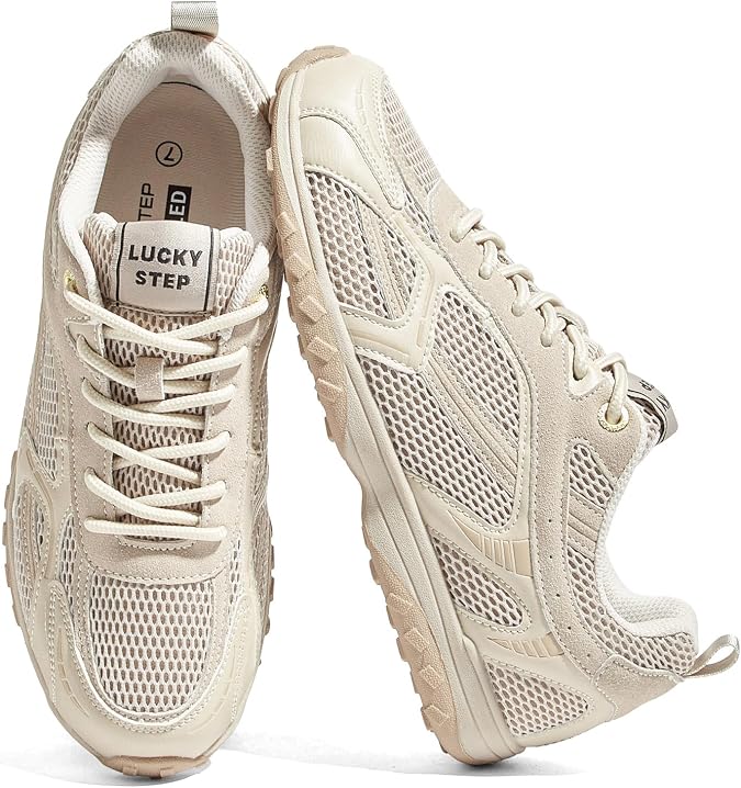 LUCKY STEP Women's Mesh Fashion Sneakers