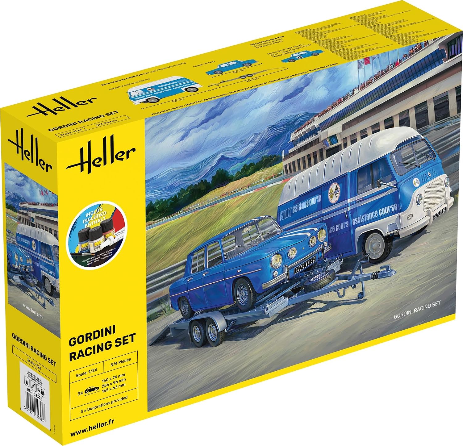 124 Starter Kit GORDINI Racing Set 923 - Car - Model Kit - Teens and Adults - Hobbyists and Enthusiasts - Unisex