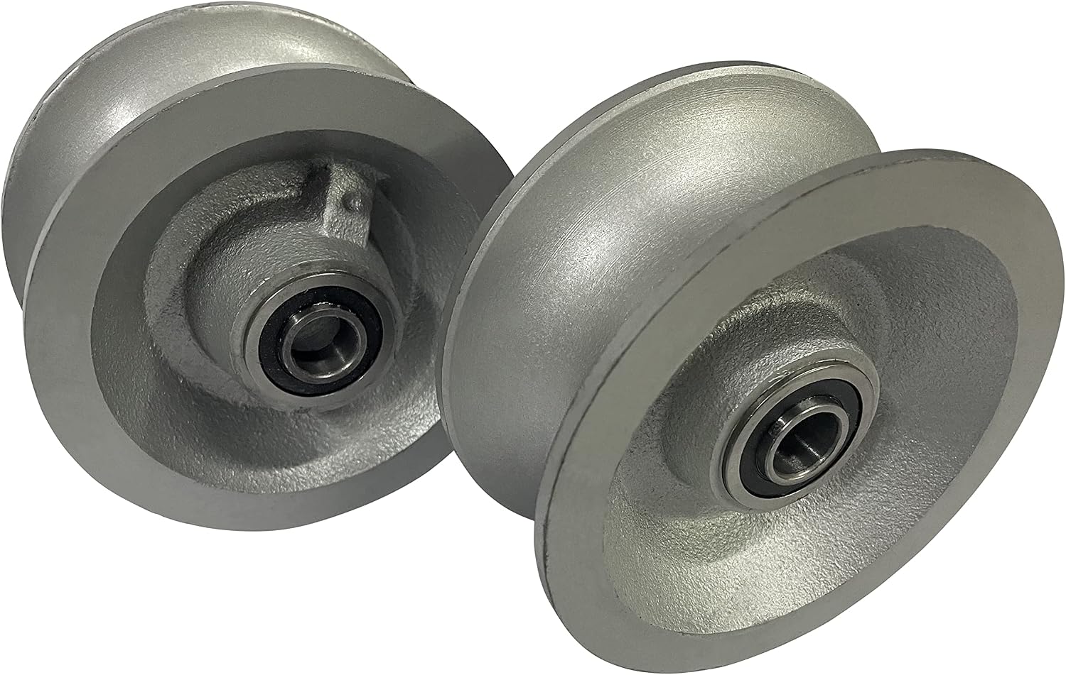 Pair of Replacement Chain Link Gate U-Groove Pipe Wheels-by Sourdough Gate Hardware
