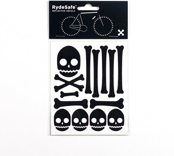 RydeSafe Reflective Decals Skull & Bones Kit