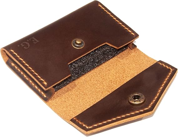 Premium Leather Wallet, Men Women Cardholder With Initials Engraving, Mini Personalized Wallet, Coins, Slim Minimal Small Leather Wallet, Gift