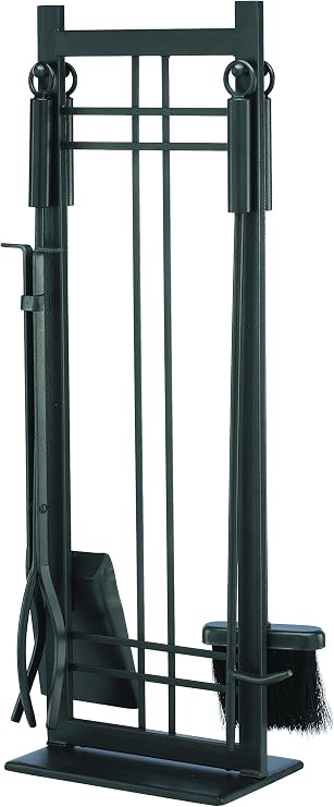 Pleasant Hearth Preston Fireplace Toolset, Vintage Iron Finish, 5 Piece - FA016TA