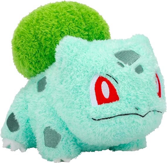 Pokemon Cuddly Bulbasaur Plush - 8-Inch Soft Shaggy Plush with Authentic Details