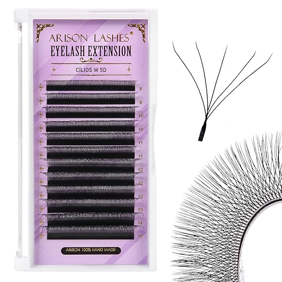 Arison Lashes 5D W Shape Eyelash Extension, 0.07-D-8-15mix