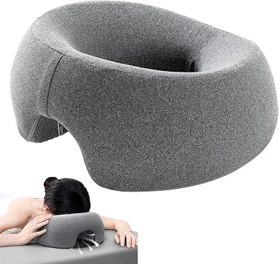 Massage Pillow Face Down, Grey Beauty Bed Pillow, Soft, Comfortable y Breathable Massage Headrest for Bed, Used for Massage, Beauty Care and Recovery After Ocular Surgery