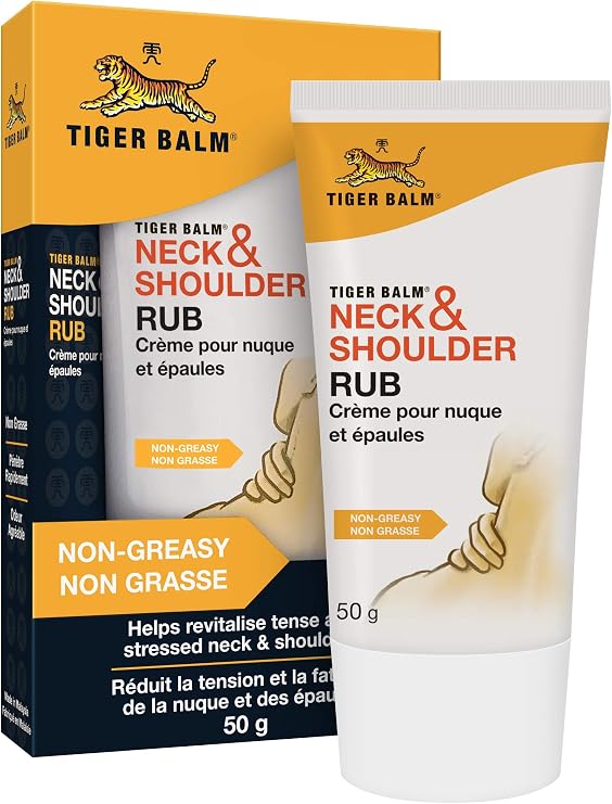 Tiger Balm Neck and Shoulder Rub for Muscle Tension 50g