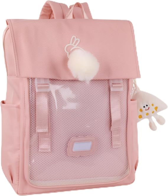 ZJYJING Ita Bag Backpack for Girls Kawaii Japanese Schoolbag Cute Bookbag Anime Pin Display Backpack for Cosplay
