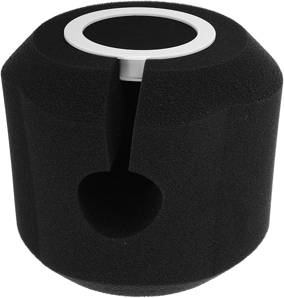 Portable Black Microphone Isolation Shield for Condenser and Recording Microphones with Sponge Material and Wind Noise Reduction, for Live Streaming and Indoor Recording