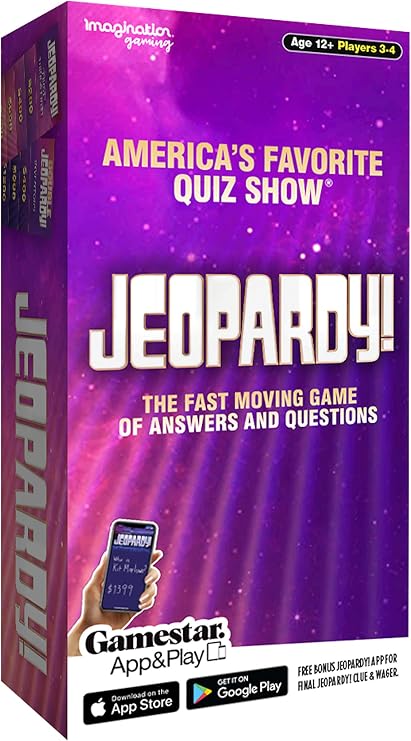 Imagination Gaming Jeopardy! The Fast-Moving Game of Questions and Answers, Play at Home with Friends, Family, Remote Home Entertainment, Get Excited and Fired Up