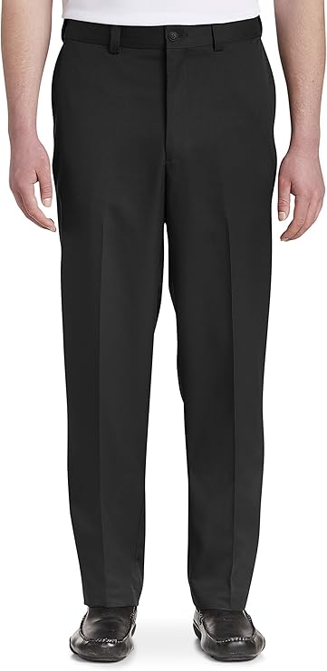 Oak Hill Big and Tall Microfiber Waist-Relaxer Pants