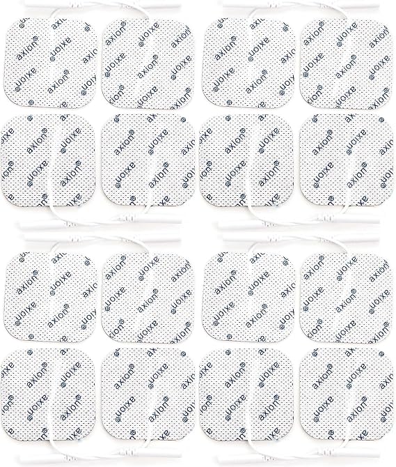 16 Adhesive Electrodes axion TENS Unit Electrode Pads 2x2'' - Replacement