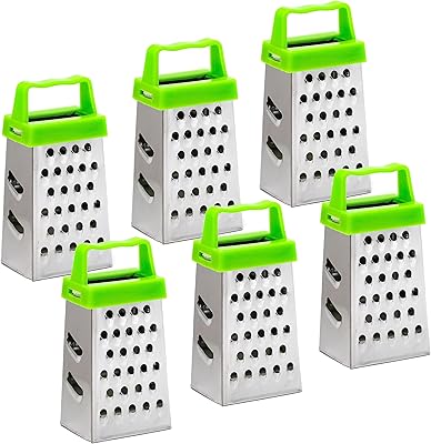 Mini Grater 6 Pcs - Small Grater for Cheese, Garlic, and Nutmeg - Stainless Steel Mini Graters for Kitchen - Small Grater with Magnet