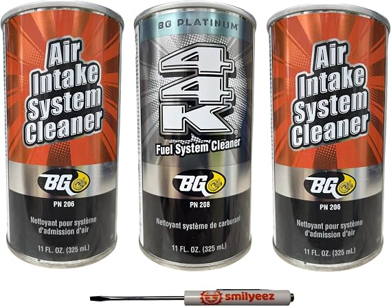 Smilyeez Listing for BG Fuel Induction Service Kit 2902 Intake and System Cleaner (1) Can of 44k PN 208 & (2) Cans of Intake Cleaner PN 206 with Pocket Screwdriver