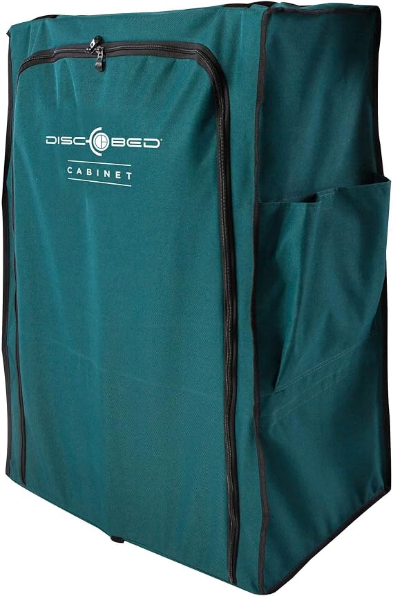 Disc-O-Bed 3-Shelf, 6-Compartment Hanging Zippered Cabinet for Cam-o-Bunks, Green