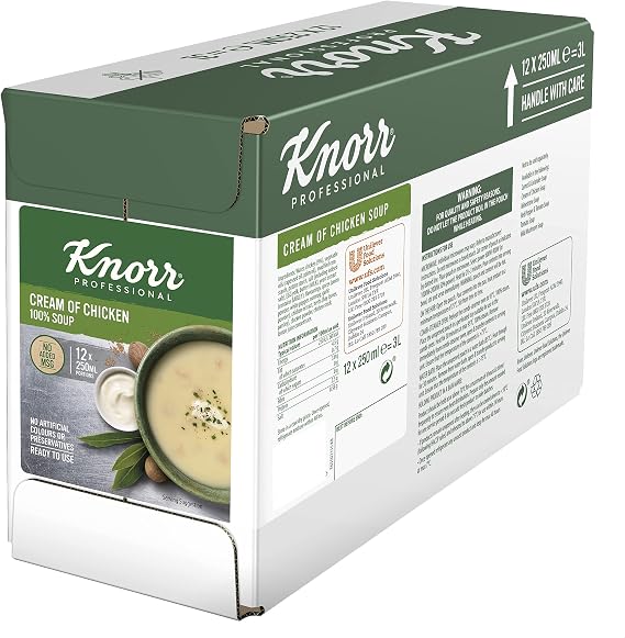 Knorr 100% Soup Cream Of Chicken, 12x250ml Portions