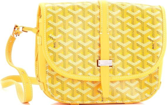 Pre-Loved Belvedere II Messenger Bag Coated Canvas PM, Yellow