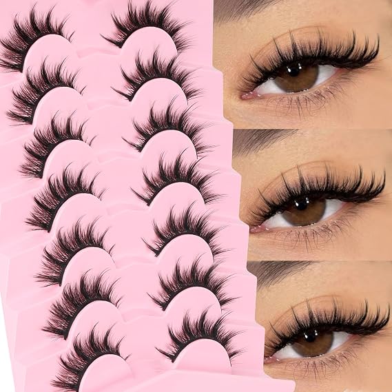 Veleasha Manga Lashes Anime False Eyelashes Cat Eye Lash Strips (Sunny)