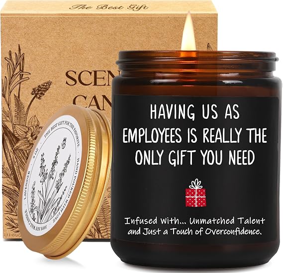 Boss Candle-Having Us as Employees is Really The Only Gift You Need | Funny Boss Day Scented Candle Gift, Boss Women/Men candle, Perfect Boss's Naughty Christmas Bday Candles Gifts Ideas, 9oz