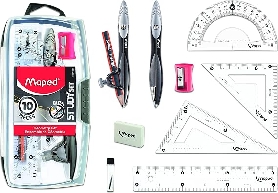 Maped - Study - Geometry set - Metal - 10 Piece