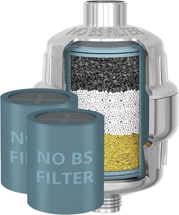 weAQUA Plus Shower Filter with Extra Cartridge for UK Hard Water