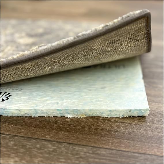 KOECKRITZ Ultrashield Rug Pad - 4'10" x 7'10" - 0.45" Thick Memory Foam, Supreme Comfort, 90% Recycled Material, Fresh Action Technology, Custom Cut-to-Size - Safe for All Floors