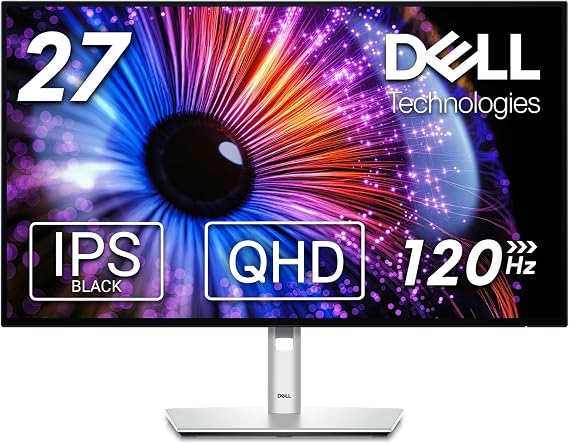 Dell UltraSharp 27 Monitor - U2724DE, QHD (2560x1440), 120Hz, IPS Black