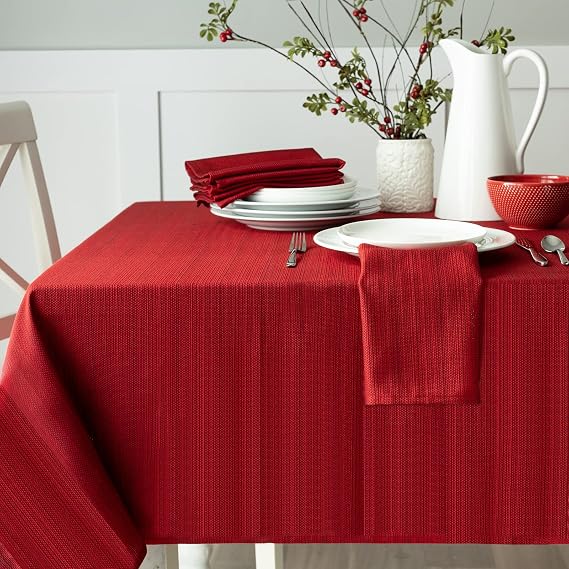 Benson Mills Millennium Tablecloth (Red, 60 x 84 Rectangular)