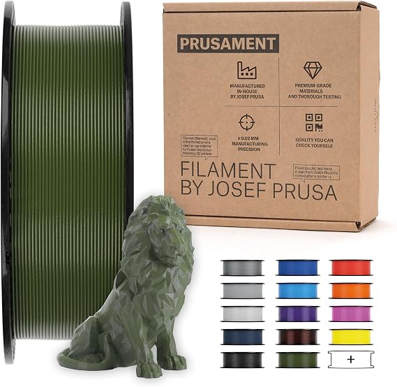 Prusament Premium PLA Army Green 1.75mm 1kg 3D Printer Filament
