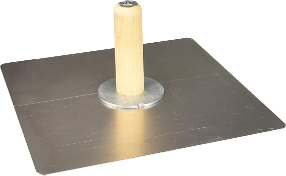 Kraft Tool PL524 Heavy Duty Aluminum Hawk with Wood Handle, 13-1/2 x 13-1/2-Inch